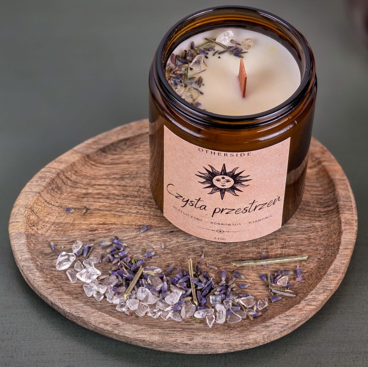 Świeca sojowa Czysta Przestrzeń – naturalne oczyszczanie