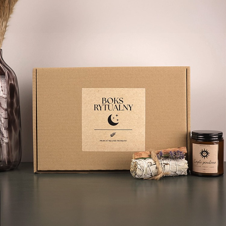 Handmade box Czysta Przestrzeń – świeca i naturalne składniki