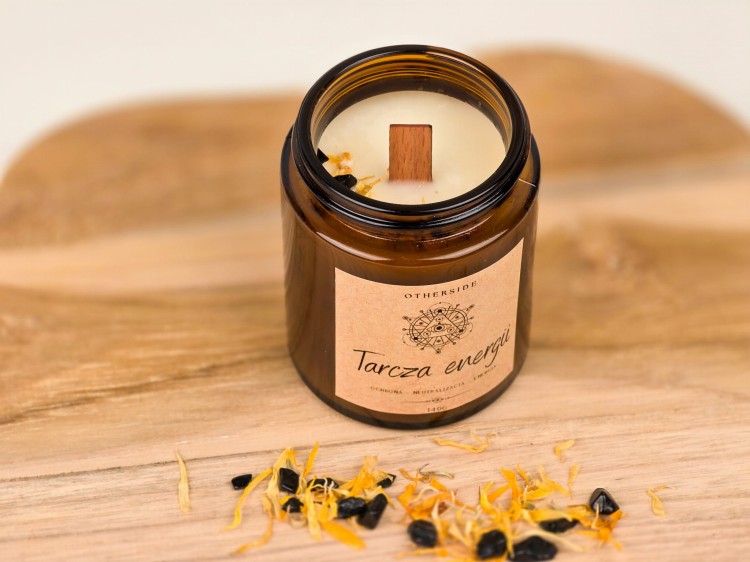 Świeca handmade Tarcza Energii – rytuał ochrony i mocy