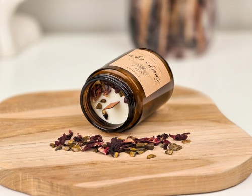 Świeca sojowa Energia Życia – ręcznie robiona z intencją