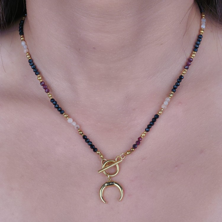 Ręcznie robiony naszyjnik Róg Obfitości – energia kamieni naturalnych