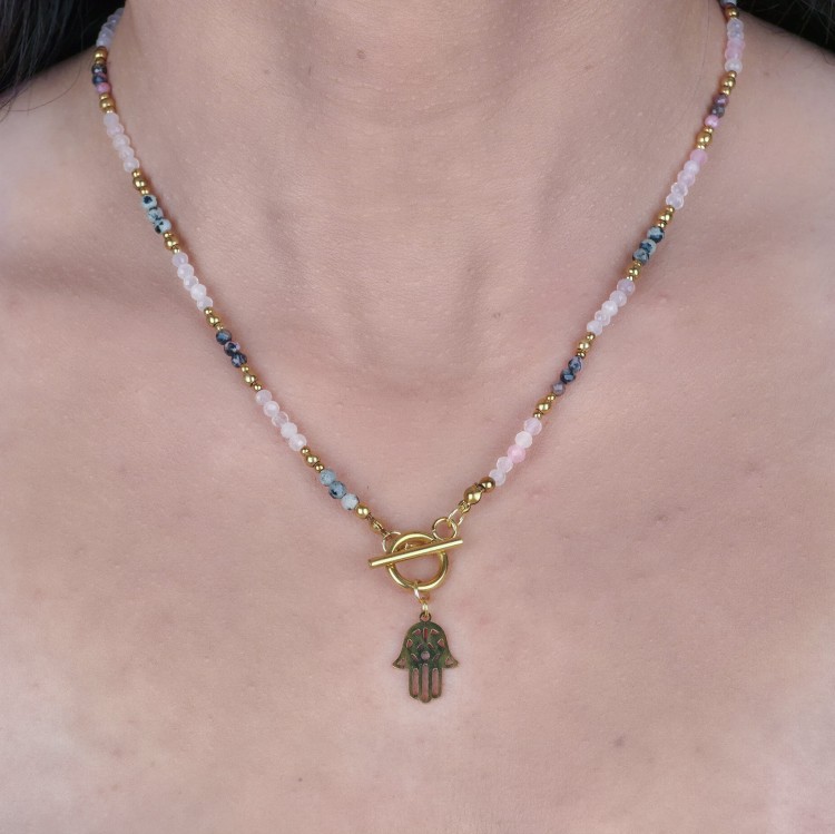 Handmade naszyjnik Dotyk Fatimy – energia miłości i ochrony