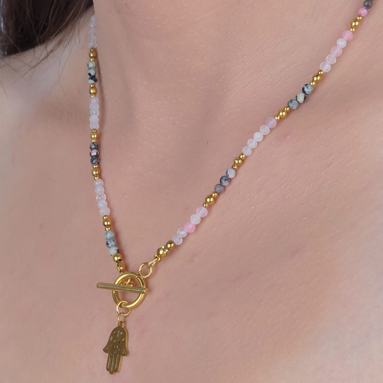 Naszyjnik Dotyk Fatimy – naturalne kamienie na harmonię