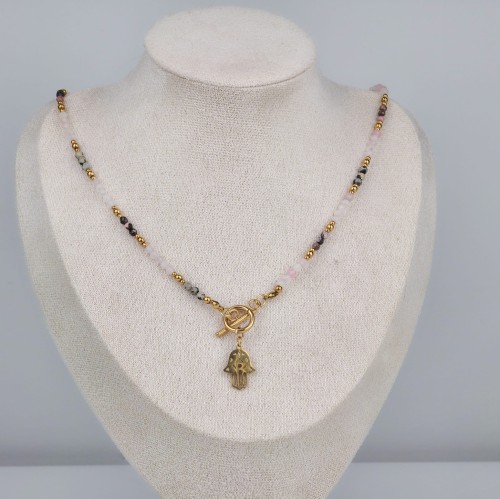 Naszyjnik Dotyk Fatimy – ręcznie robiona biżuteria z kamieniami