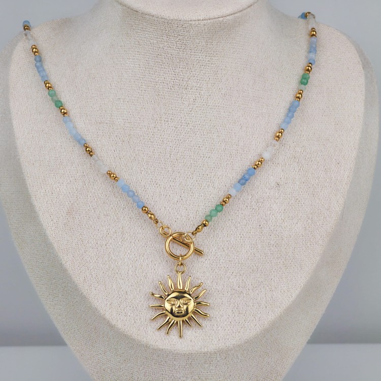 Naszyjnik Słoneczna Energia – cytryn i kamienie naturalne handmade