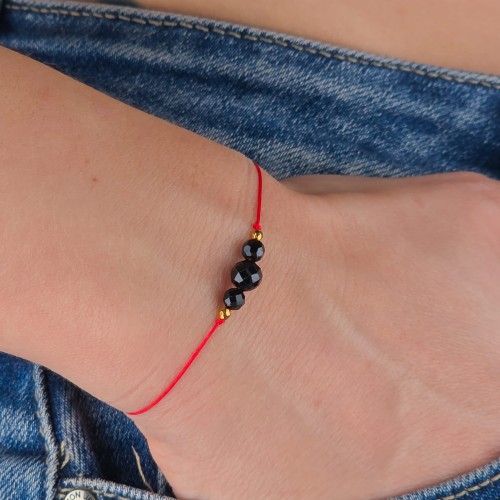 Bransoletka Cicha Ochrona – turmalin i lawa, energia ochronna