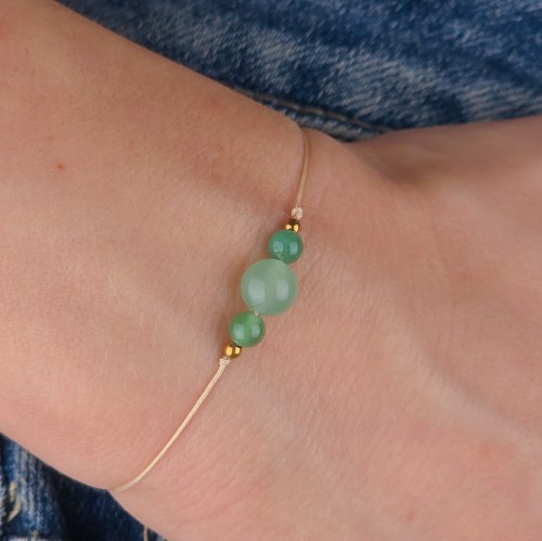 Bransoletka Zielone Światło – awenturyn i kamienie naturalne na spokój