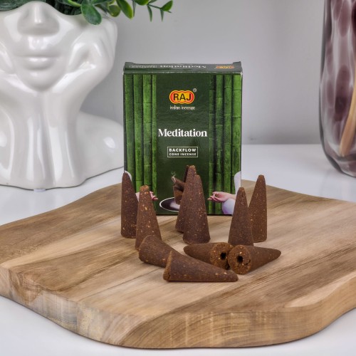 Kadzidełka stożkowe Raj Backflow - Medytacja