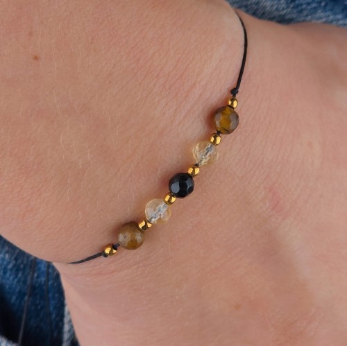 Bransoletka ochronna Straż Cienia – kamienie naturalne