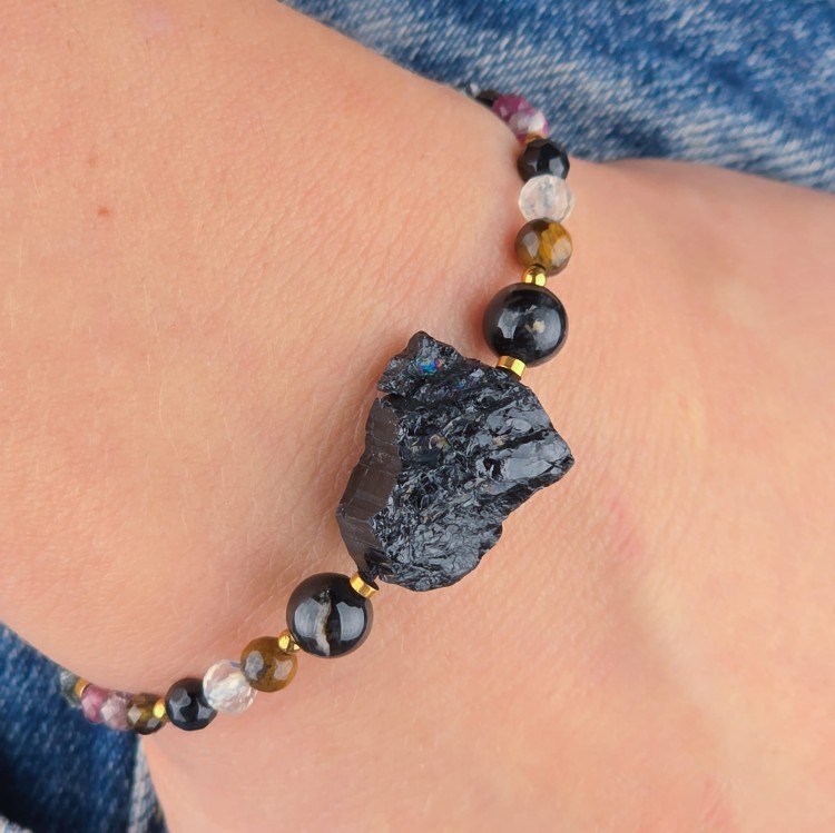 Naturalna bransoletka Oko Strażnika – handmade biżuteria ochronna