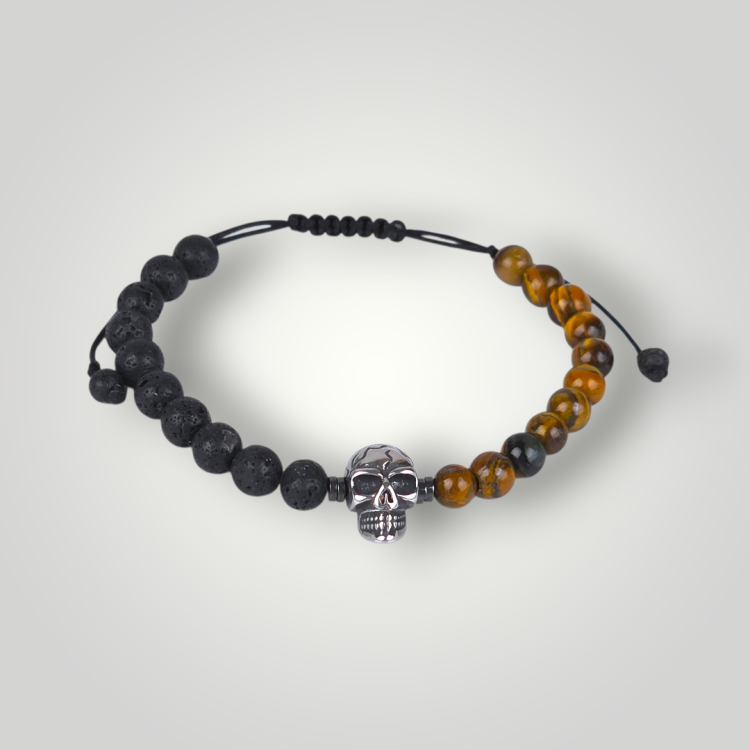 Bransoletka męska i damska Strażnik Cienia – rękodzieło z kamieni