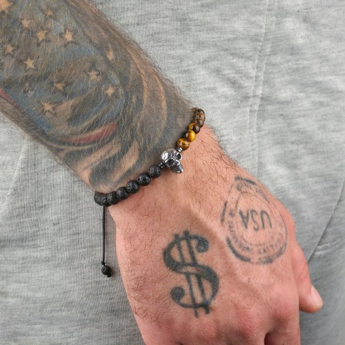 Bransoletka z tygrysim okiem i lawą – ochrona i siła