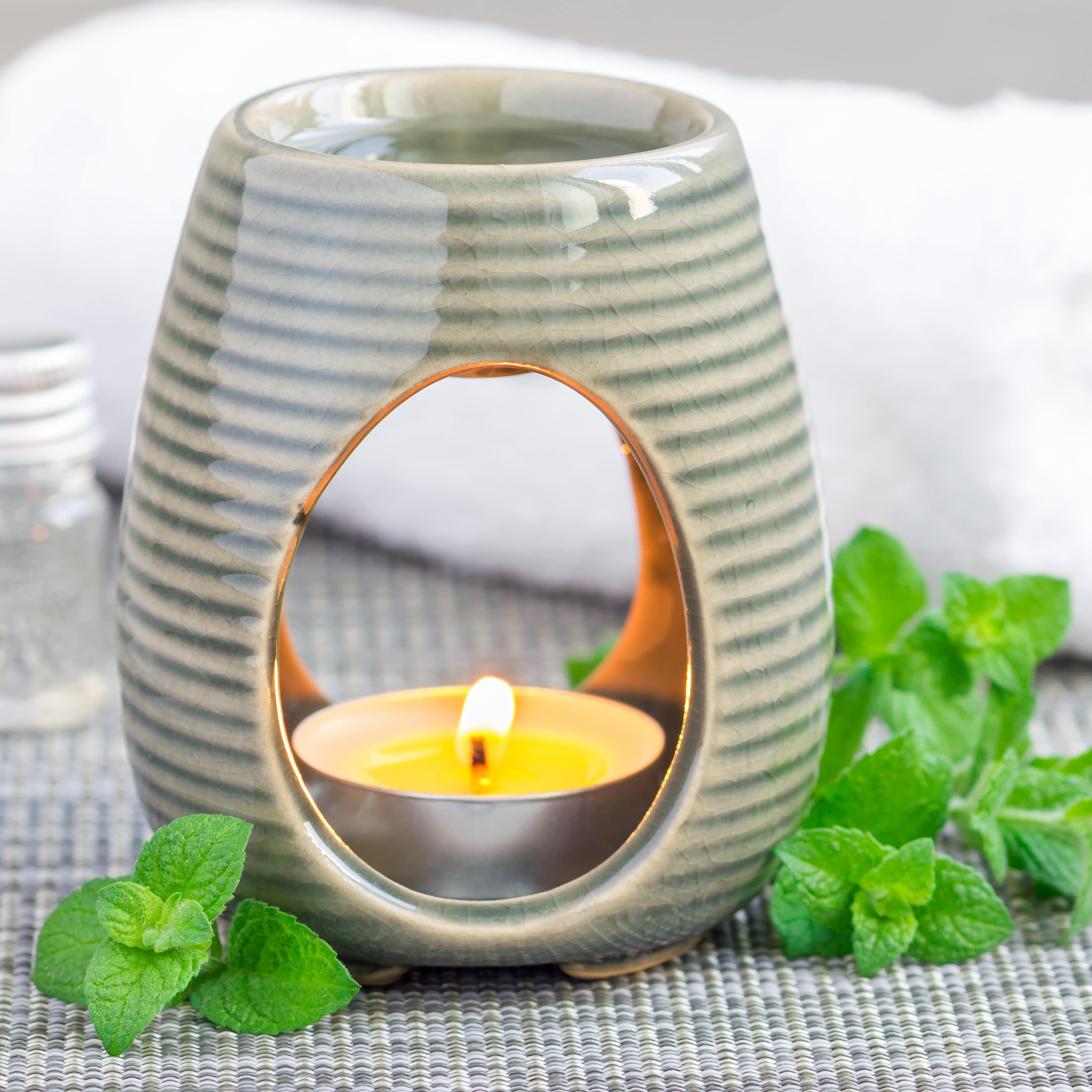 Ceramiczny kominek zapachowy w kolorze błękitu