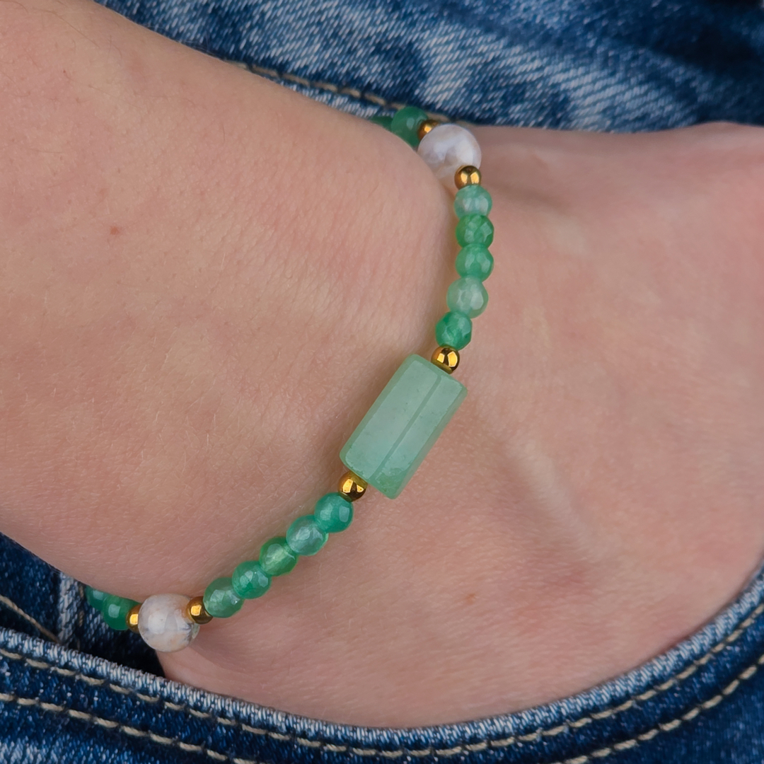 Bransoletka z awenturynu, cytrynu i złotego hematytu – Rytuał Obfitości