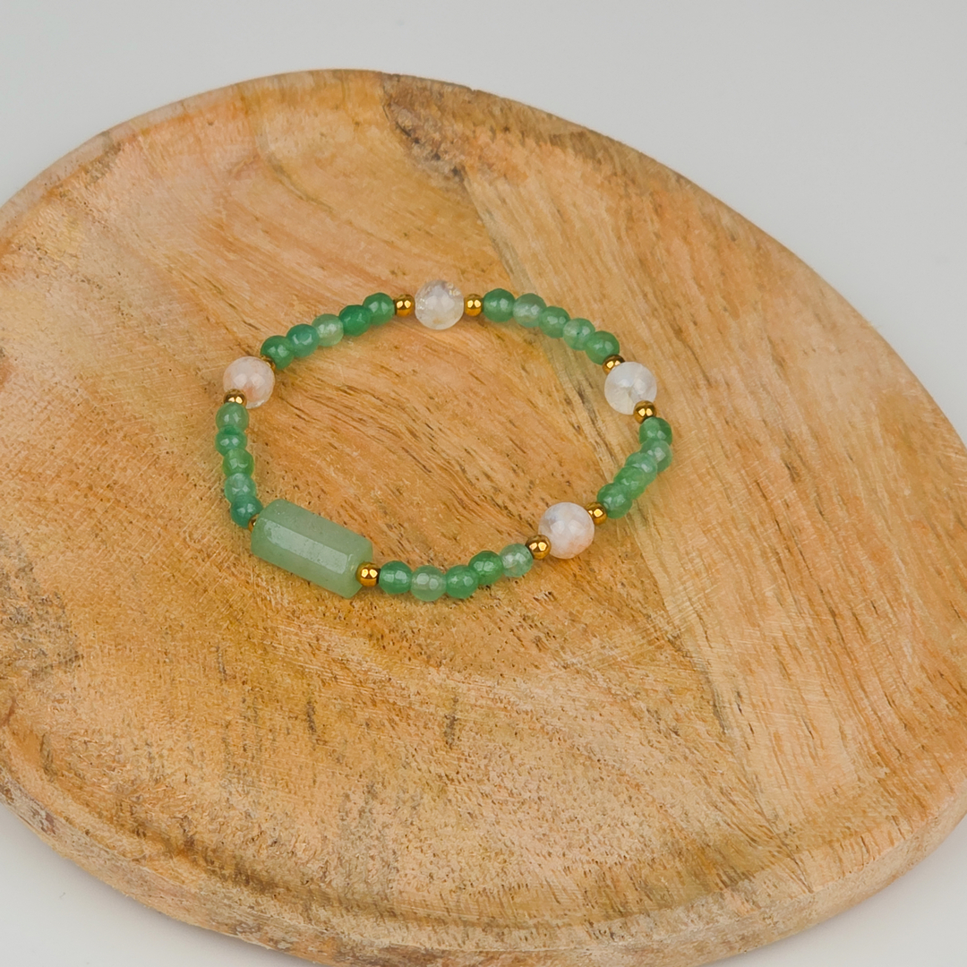 Bransoletka szczęścia z awenturynu i cytrynu