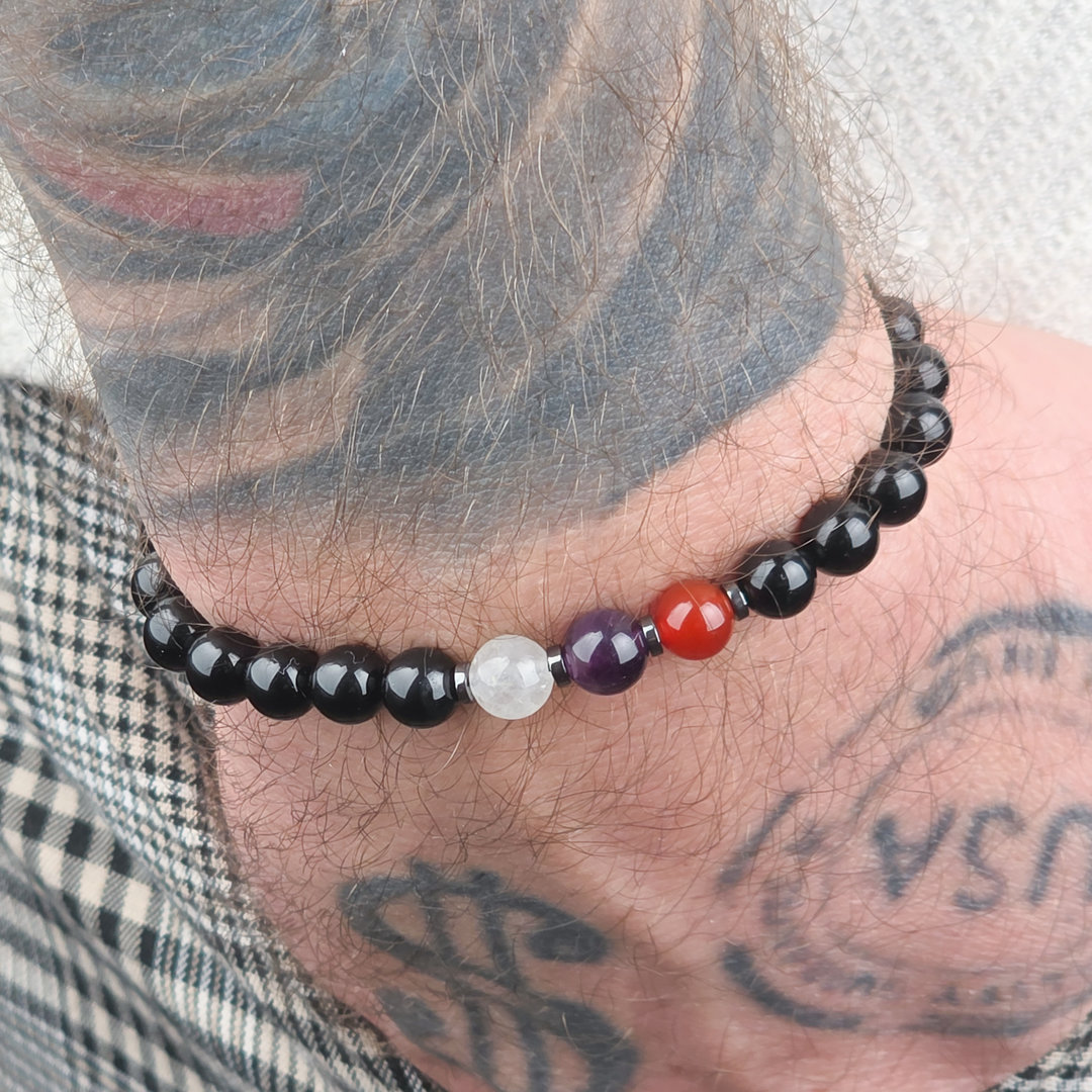 Bransoletki dla par detal kamieni naturalnych