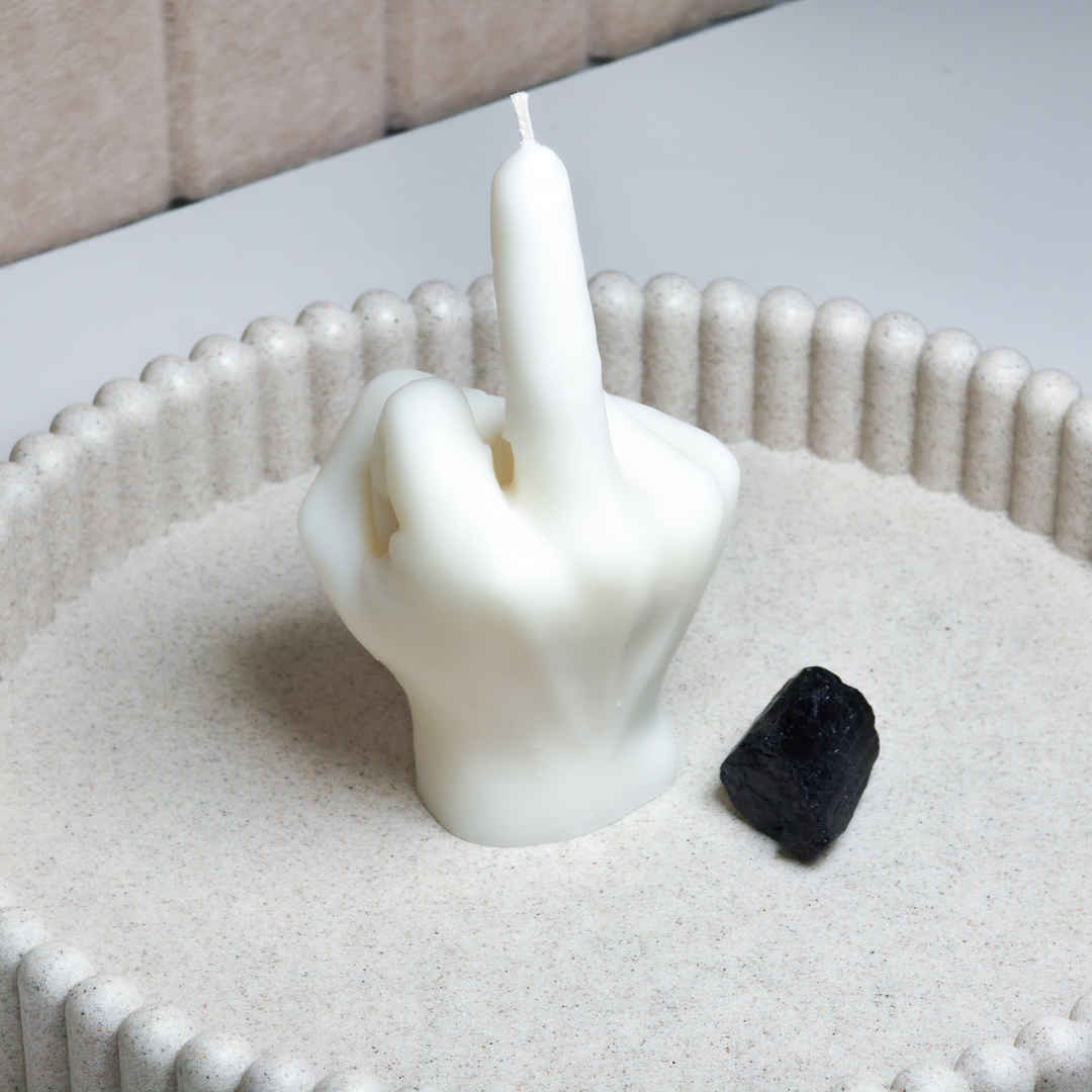 Świeca sojowa dekoracyjna 13 cm fuck you